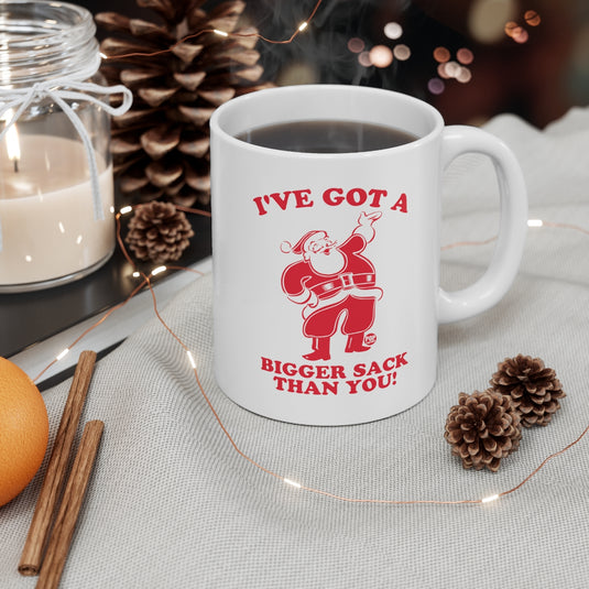Santa Bigger Sack Than You Mug