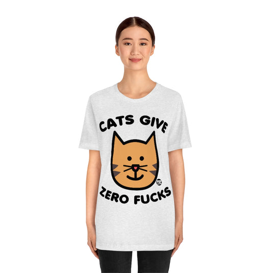 Cats Zero Fucks Unisex Tee