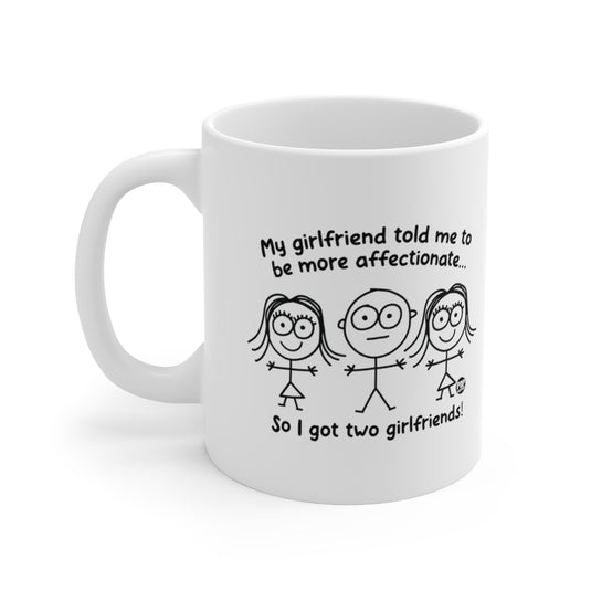 Two Girlfriends Boy Mug