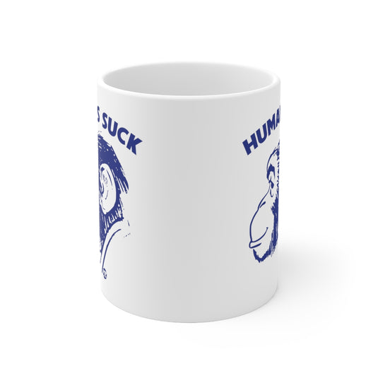 Humans Suck Chimp Mug