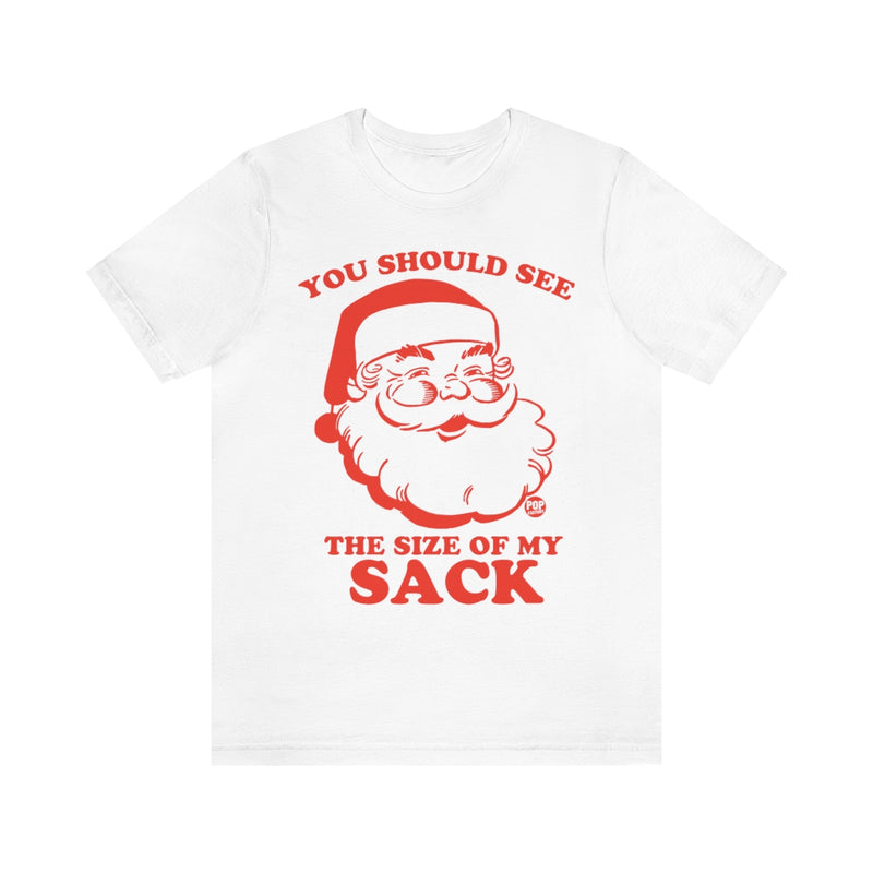 Load image into Gallery viewer, Santa Size Of My Sack Unisex Tee
