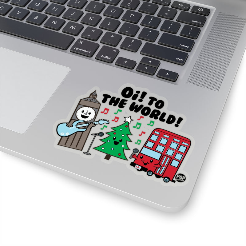 Load image into Gallery viewer, Uk - Oi To The World Xmas Sticker
