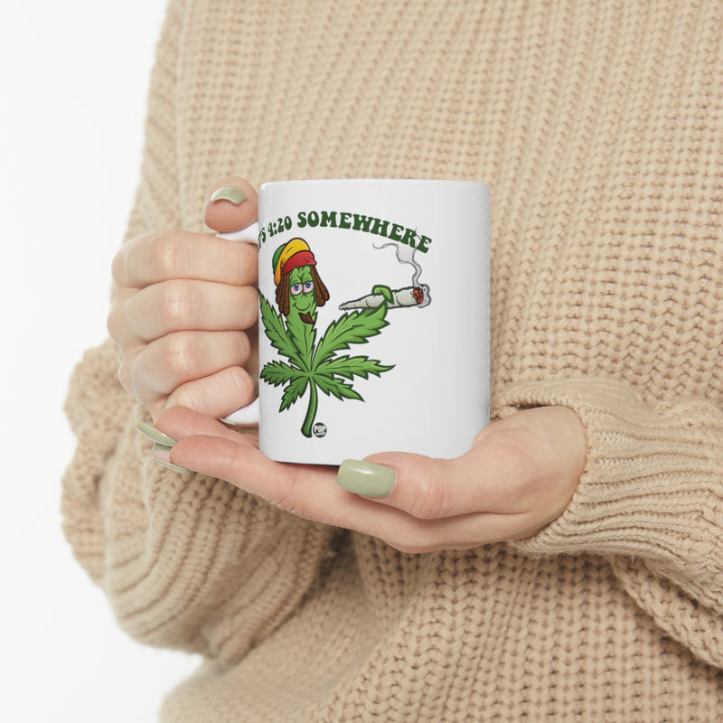 Load image into Gallery viewer, It&#39;s 420 Somewhere Pot Leaf Mug
