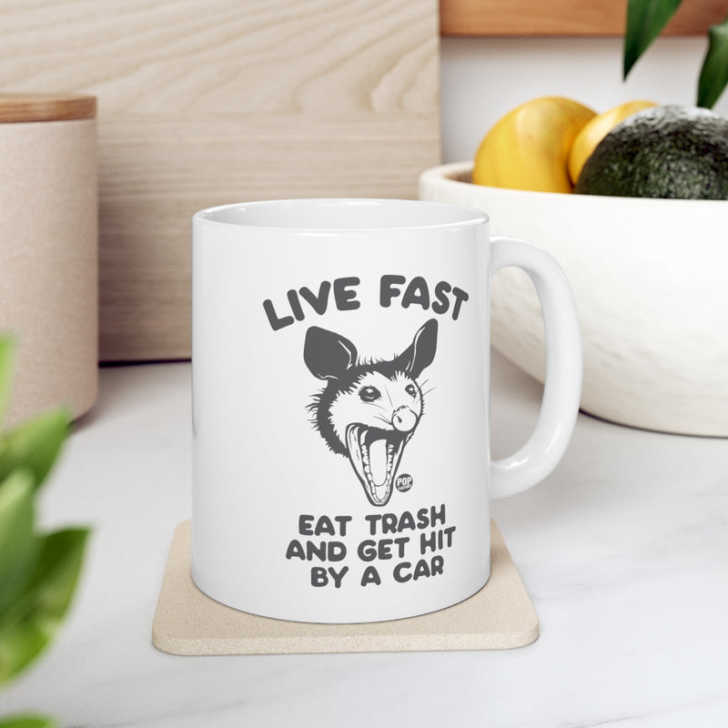 Load image into Gallery viewer, Live Fast Possum Mug
