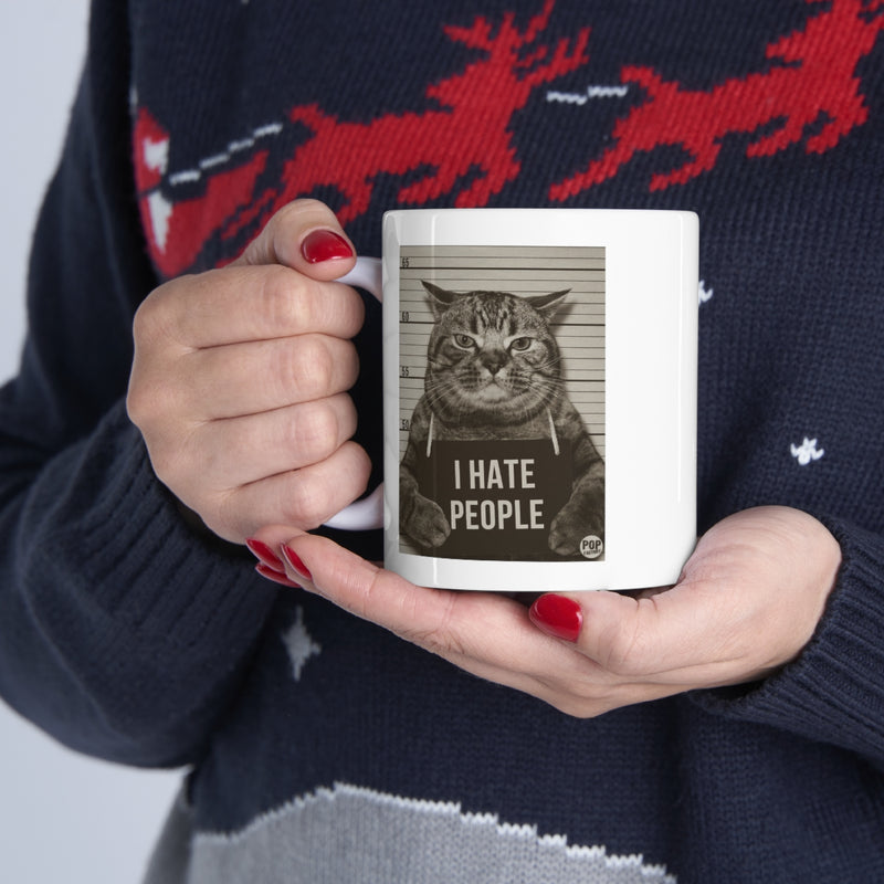 Load image into Gallery viewer, I Hate People Cat Mug
