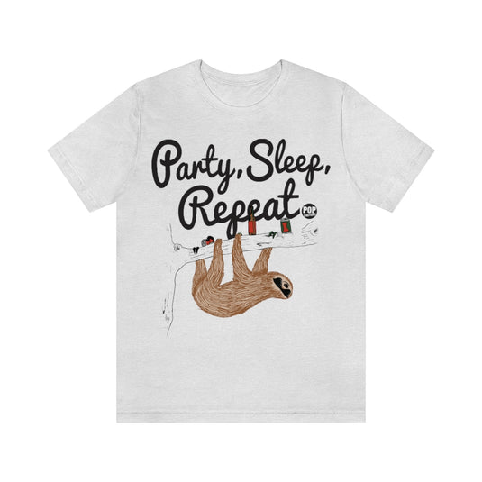 Party Sleep Repeat Sloth Unisex Tee