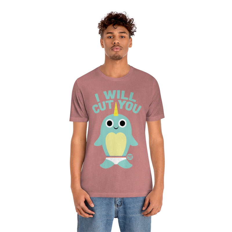 Load image into Gallery viewer, I Will Cut You Narwhal Unisex Tee

