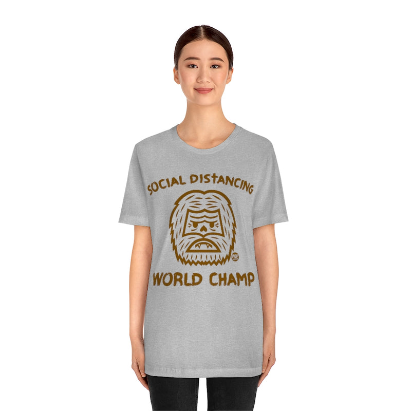Load image into Gallery viewer, Social Distancing Champ Bigfoot Unisex Tee
