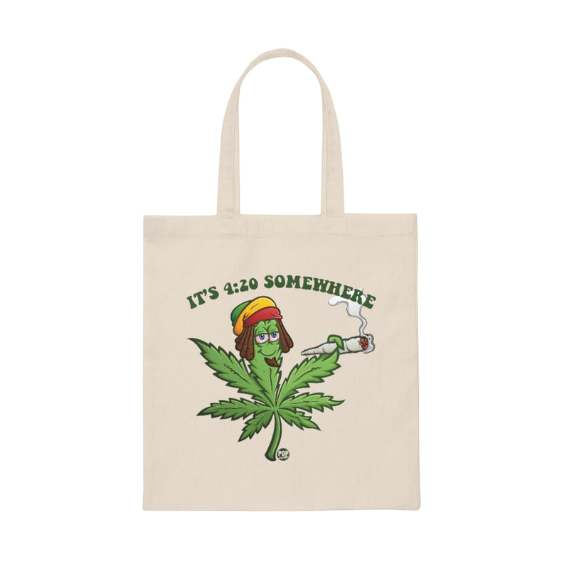 Load image into Gallery viewer, It&#39;s 420 Somewhere Pot Leaf Tote
