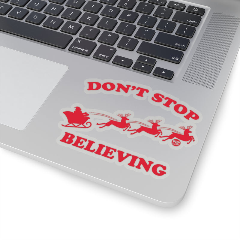Load image into Gallery viewer, Don&#39;t Stop Believing Santa Sticker
