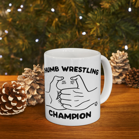 Thumb Wrestling Champ Mug