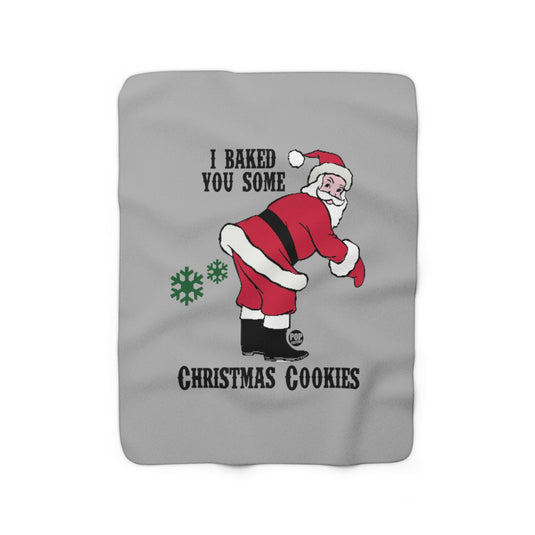 Santa Baked Xmas Cookies Fart Blanket