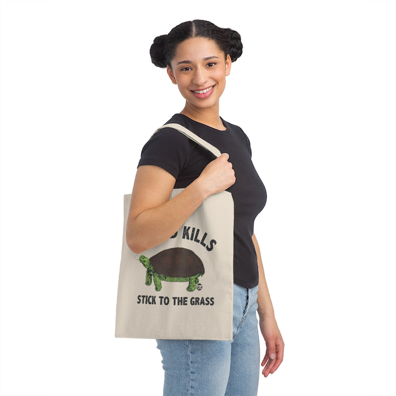 Load image into Gallery viewer, Speed Kills Grass Turtle Tote
