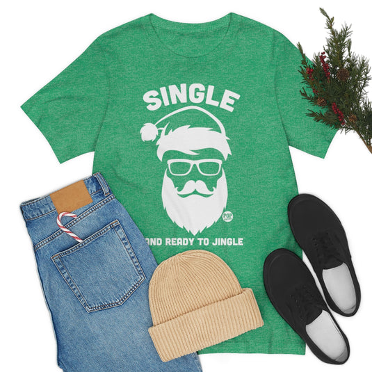Single Ready Jingle Santa Unisex Tee