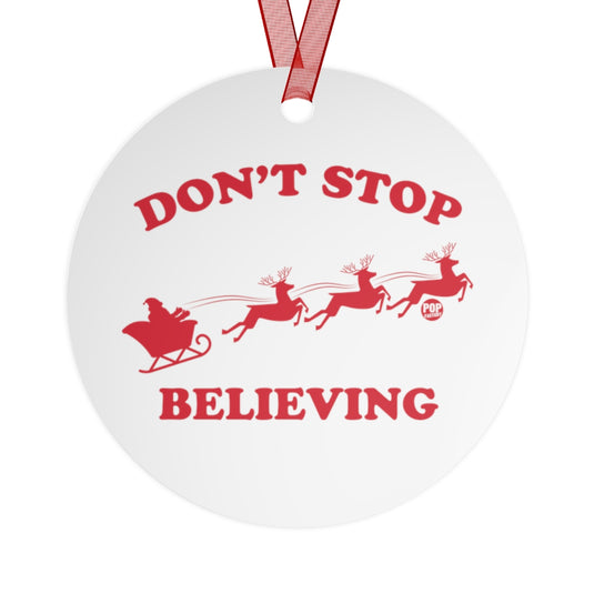 Don't Stop Believing Santa Ornament