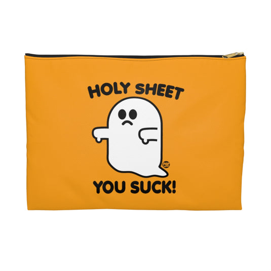 Holy Sheet You Suck Ghost Zip Pouch