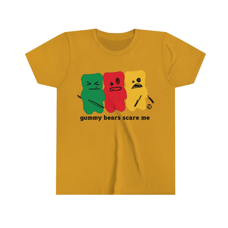 Load image into Gallery viewer, Gummy Bears Scare Me Youth Short Sleeve Tee

