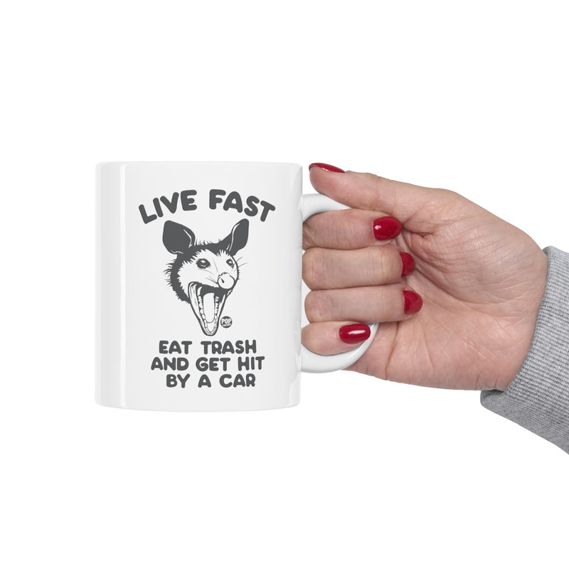 Load image into Gallery viewer, Live Fast Possum Mug
