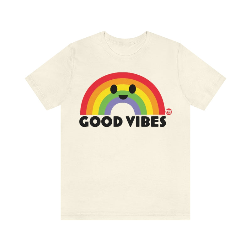 Load image into Gallery viewer, Good Vibes Rainbow Unisex Tee
