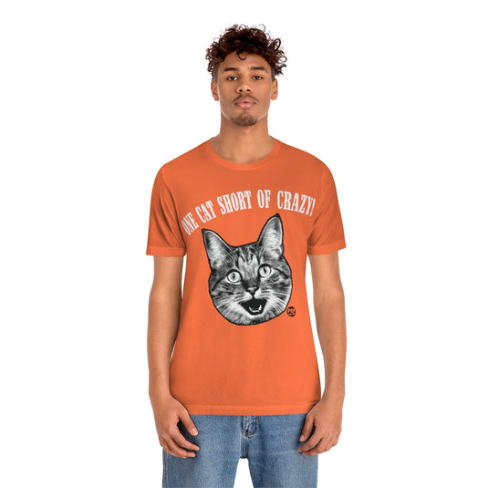 One Cat Short Of Crazy Unisex Tee