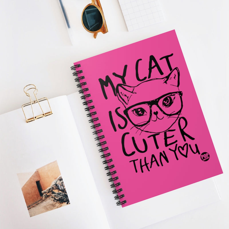 Load image into Gallery viewer, My Cat Cuter Than You Notebook
