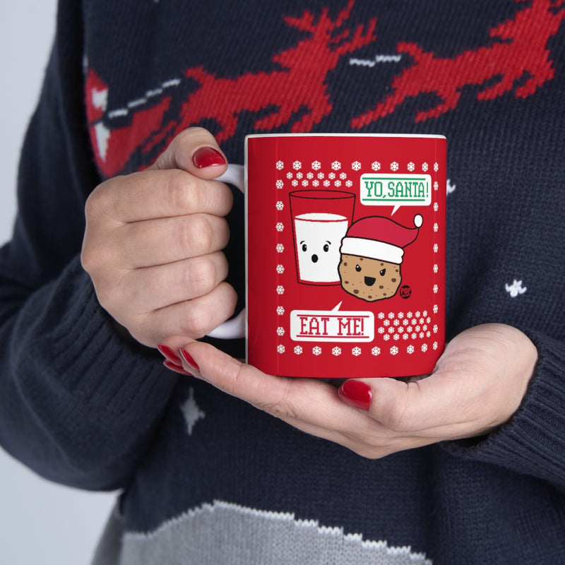 Load image into Gallery viewer, Yo Santa Eat Me Cookie Mug
