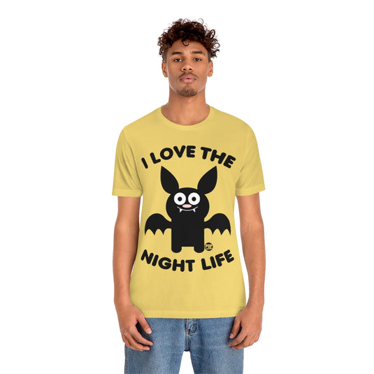 I Love Night Life Bat Unisex Tee