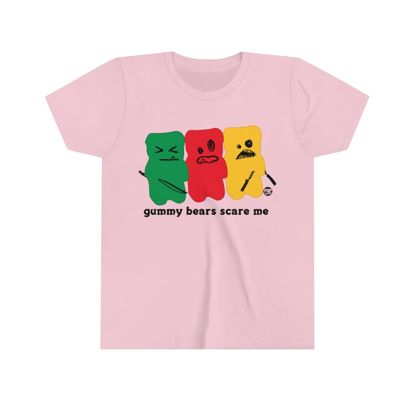Load image into Gallery viewer, Gummy Bears Scare Me Youth Short Sleeve Tee
