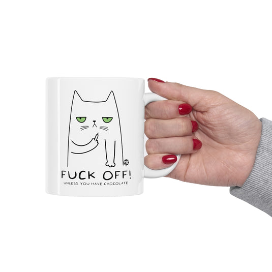 Fuck Off Chocolate Cat Mug