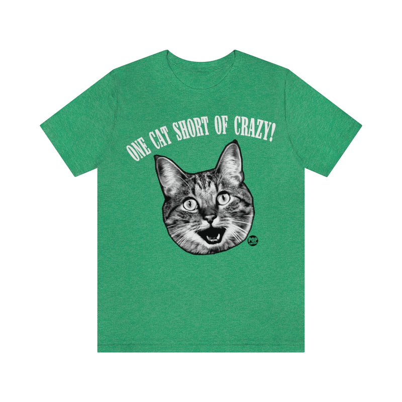 Load image into Gallery viewer, One Cat Short Of Crazy Unisex Tee
