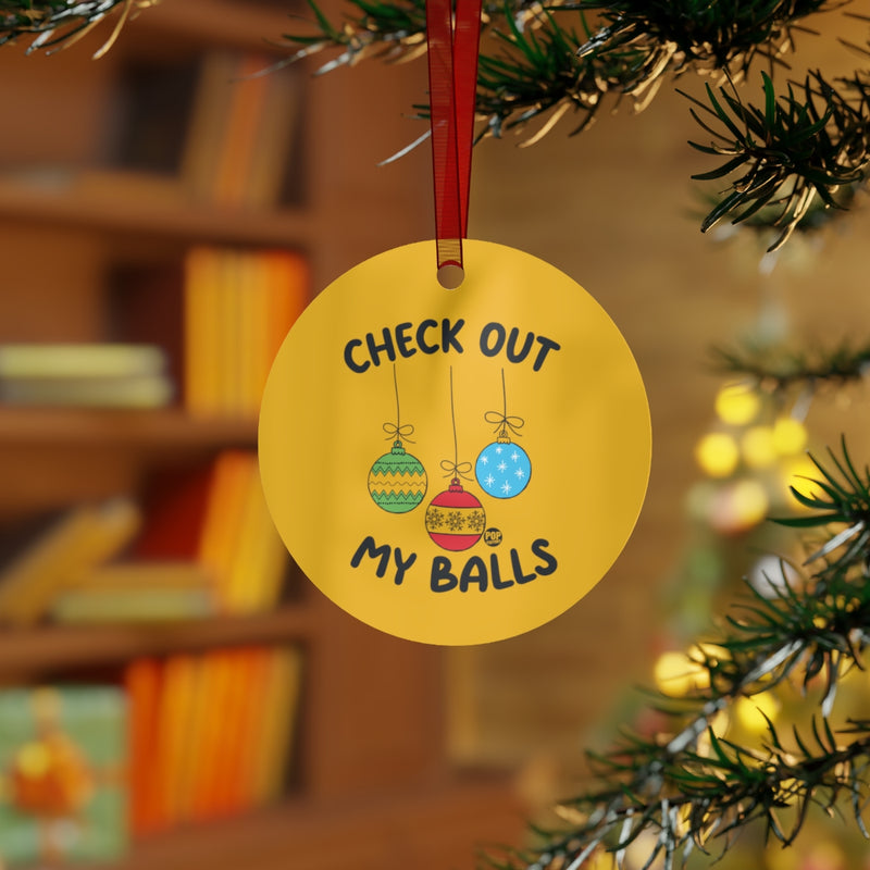 Load image into Gallery viewer, Check Out My Balls Xmas Ornament
