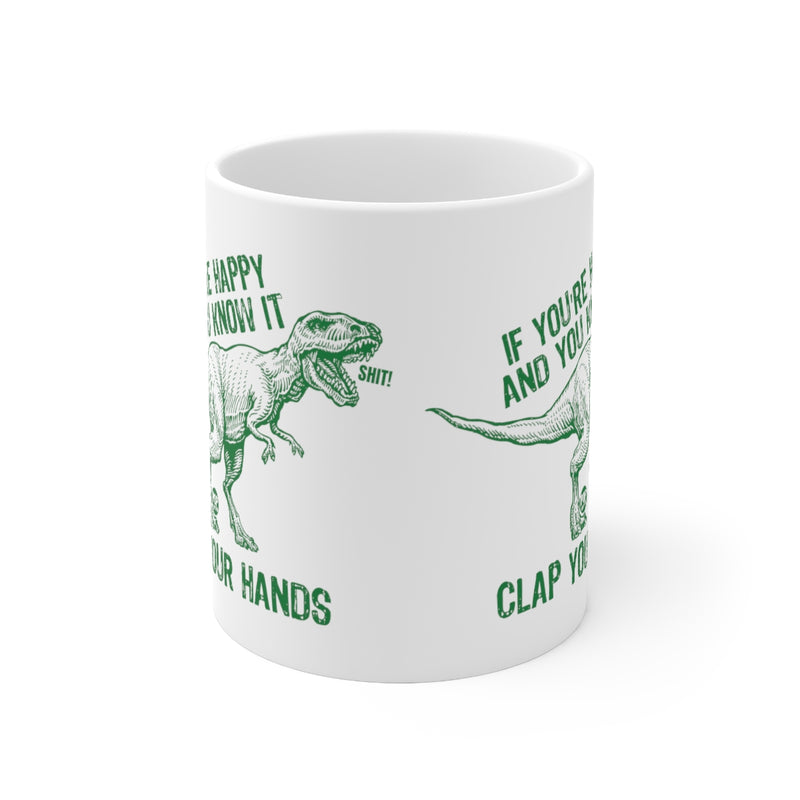 Load image into Gallery viewer, Clap Your Hands T Rex Mug
