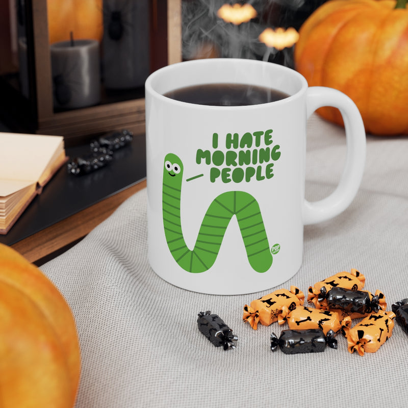 Load image into Gallery viewer, I Hate Morning People Worm Mug
