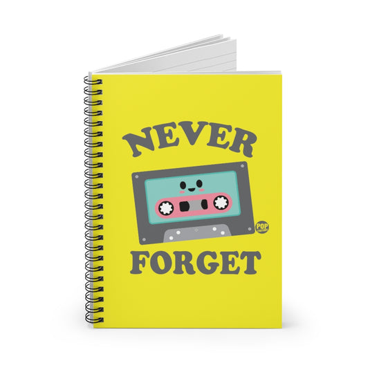 Never Forget Cassette Tape Notebook