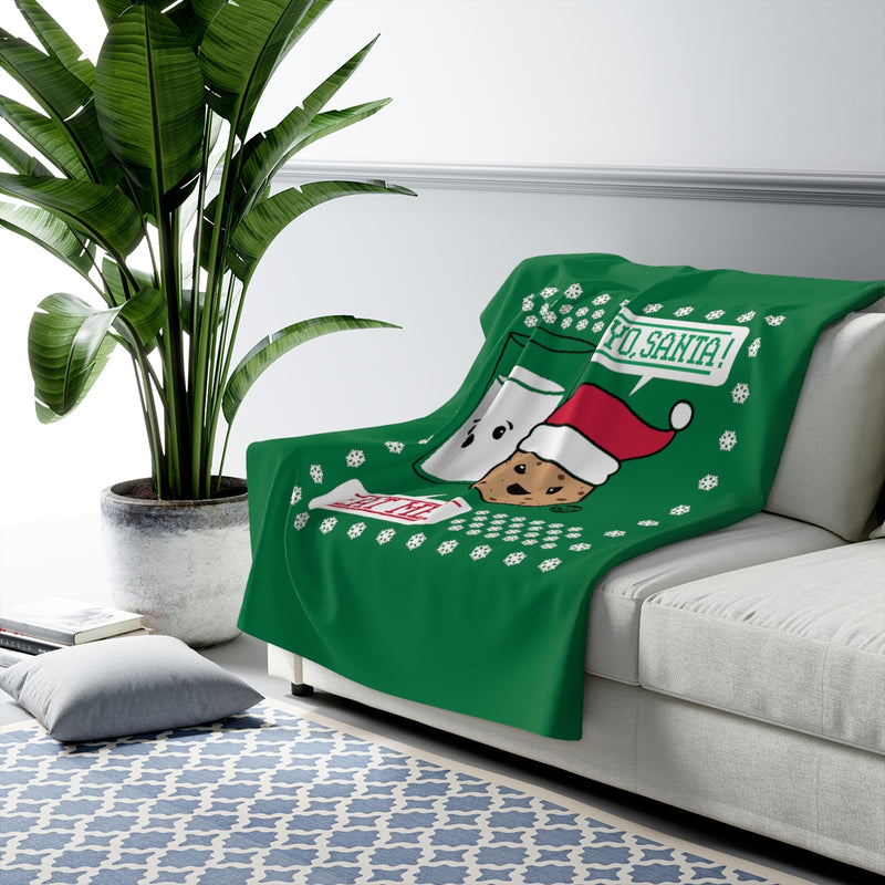 Load image into Gallery viewer, Yo Santa Eat Me Cookie Blanket
