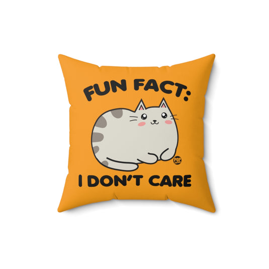 Fun Fact Cat Pillow