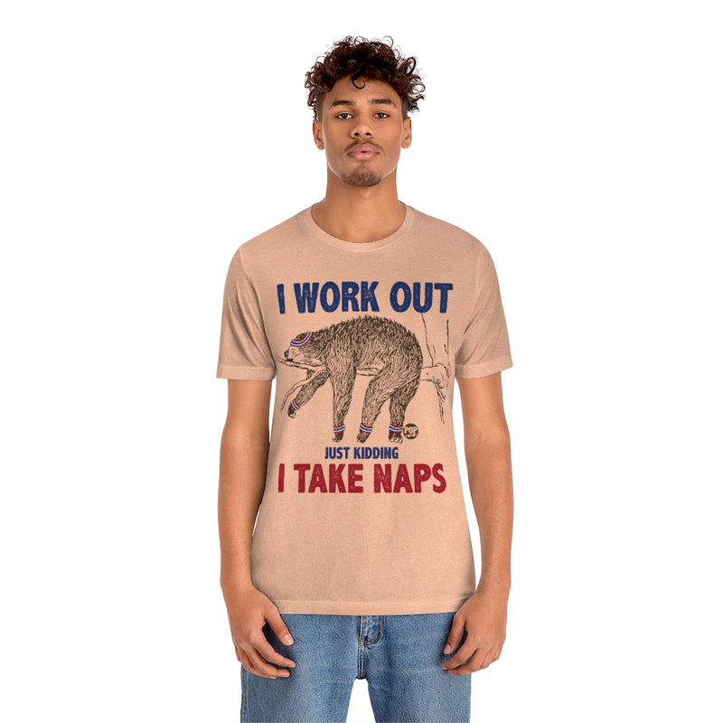 Load image into Gallery viewer, I Work Out Sloth Unisex Tee
