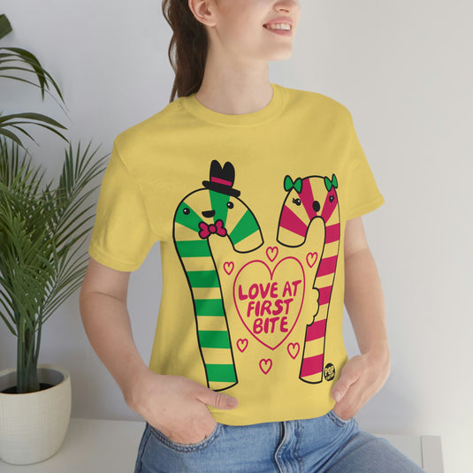 Love First Bite Candy Cane Unisex Tee