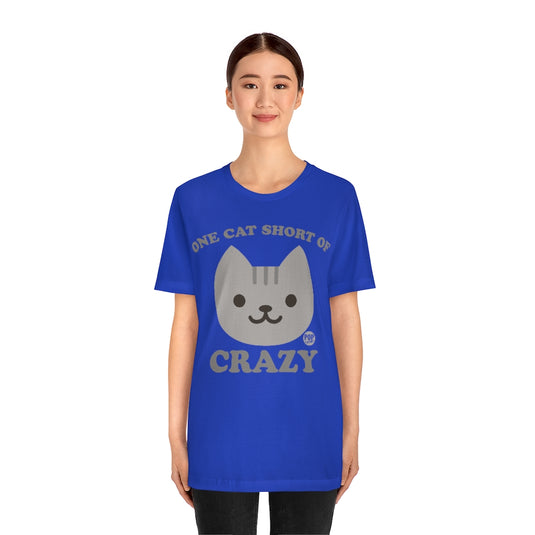 One Cat Short Crazy Unisex Tee
