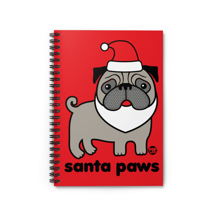 Santa Paws Pug Notebook