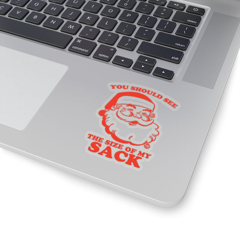 Load image into Gallery viewer, Santa Size Of My Sack Sticker
