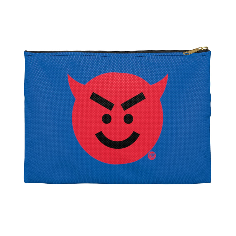 Load image into Gallery viewer, Devil Smiley Face Zip Pouch
