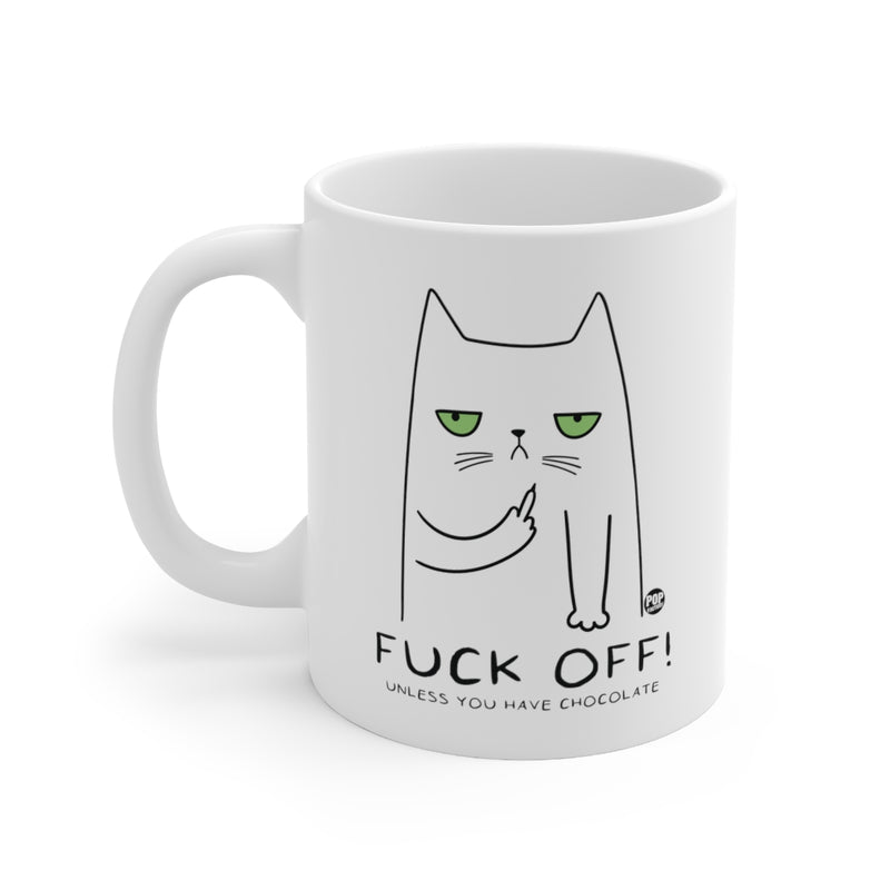 Load image into Gallery viewer, Fuck Off Chocolate Cat Mug
