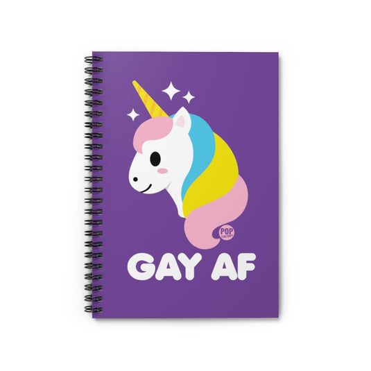 Gay AF Unicorn Notebook