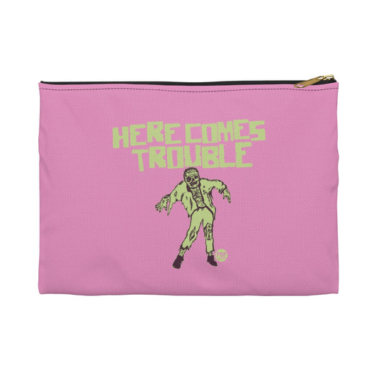 Here Comes Trouble Zombie Zip Pouch