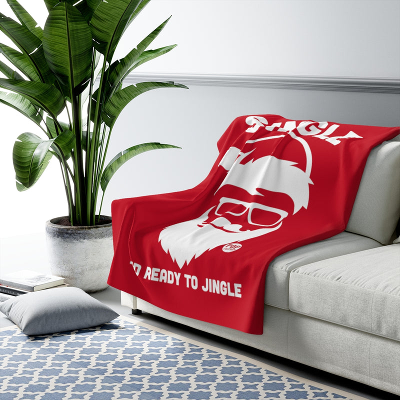 Load image into Gallery viewer, Single Ready Jingle Santa Blanket
