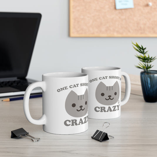 One Cat Short Crazy Mug