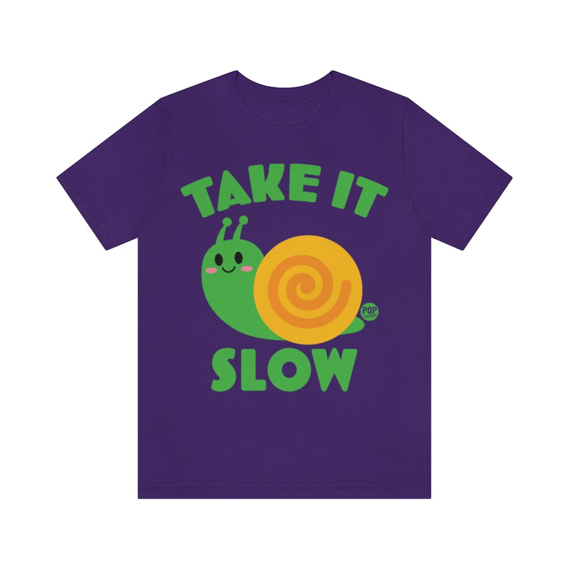 Load image into Gallery viewer, Take It Slow Snail Unisex Tee
