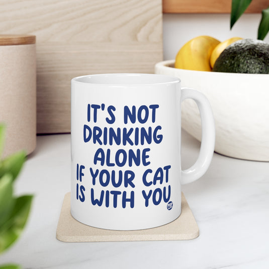 Drinking Alone With Cat Mug
