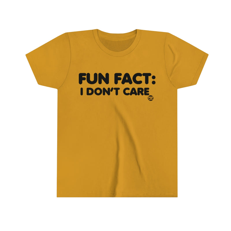 Load image into Gallery viewer, Fun Fact Don&#39;t Care Youth Short Sleeve Tee
